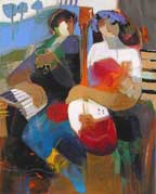 Artist Hessam Abrishami at the Shaffer Fine Art Gallery