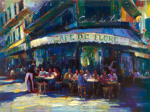 Michael Flohr's Limited Edition Giclees - Cafe de Flore